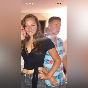 Urban Outfitters Black Crop Top